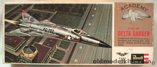 Revell 1/78 Convair F-102A Delta Dagger - (Early Tail) Academy Series, H124-80 plastic model kit